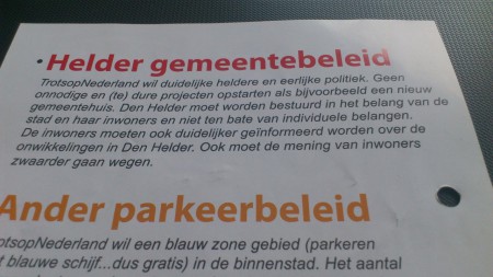 belangrijkste speerpunt Trots Den helder 2010+-2014